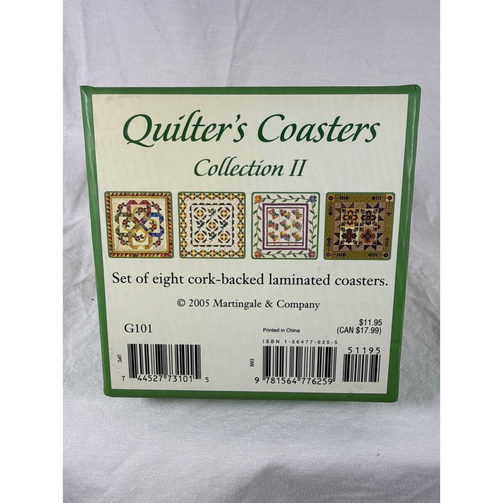 Quilters Coasters Collection II That Patchwork Place Martingale Cork Backed 8pc - Picture 2 of 6